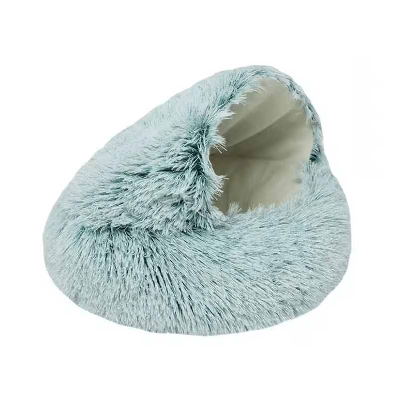 CozyNest Soft Plush Pet Bed With Hooded Cover 6