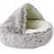 CozyNest Soft Plush Pet Bed With Hooded Cover 7