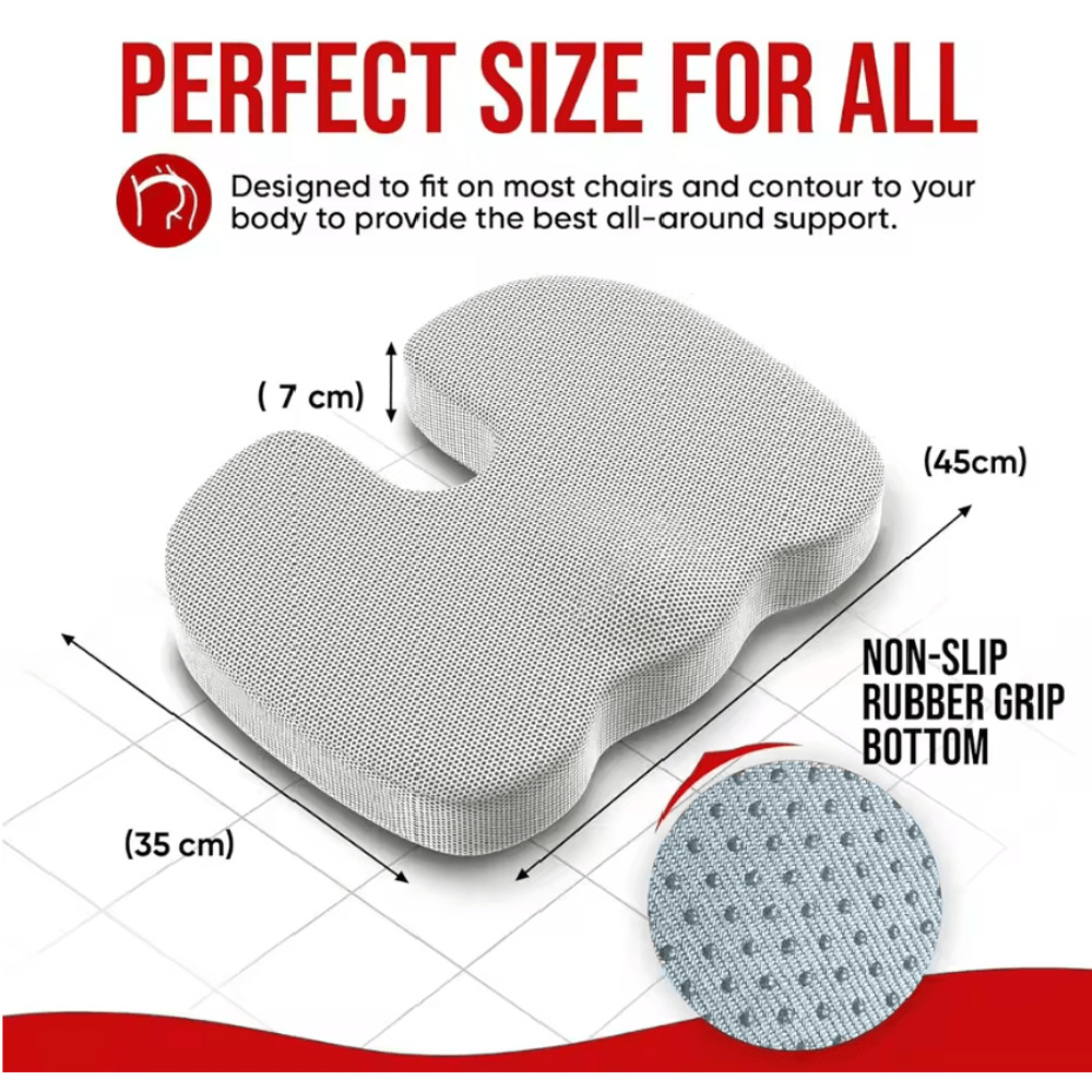 ErgoRelief Memory Foam Office And Seat Cushion 2
