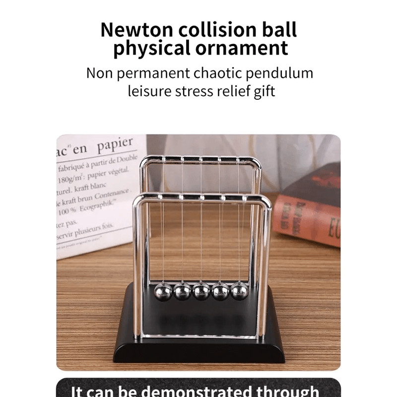 Executive Balance Steel Ball Newton Pendulum Desk Toy  Interactive Desktop Science  Stress Relief 1