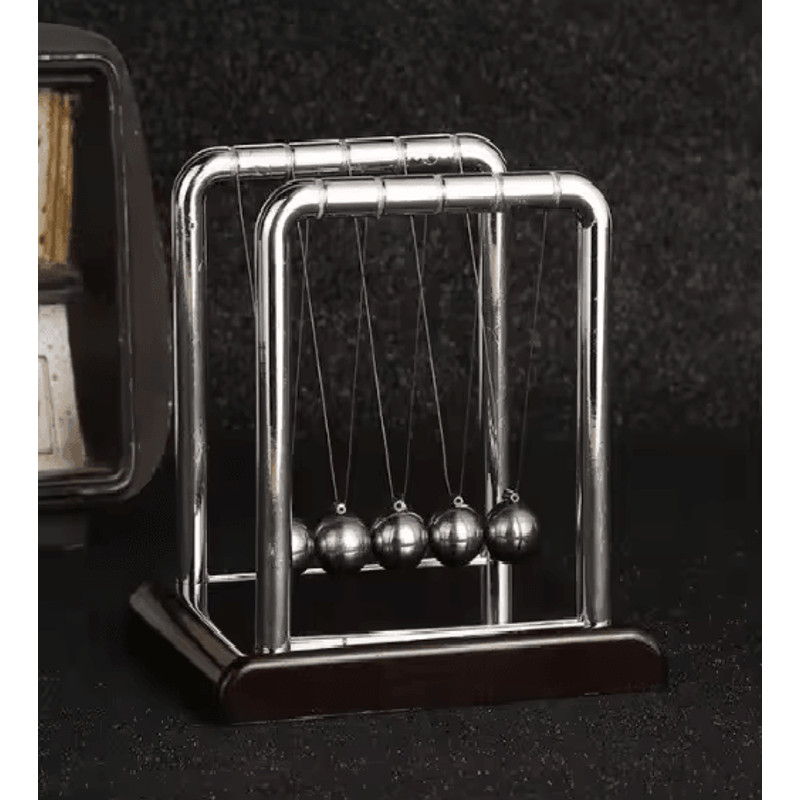 Executive Balance Steel Ball Newton Pendulum Desk Toy  Interactive Desktop Science  Stress Relief 3