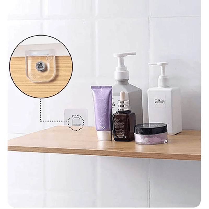 Clear NonMarking Wardrobe And Cabinet Divider Bracket Set 4 Or 10Piece 2