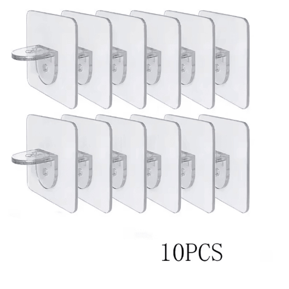Clear NonMarking Wardrobe And Cabinet Divider Bracket Set 4 Or 10Piece 4