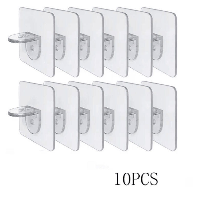 Clear NonMarking Wardrobe And Cabinet Divider Bracket Set 4 Or 10Piece 4