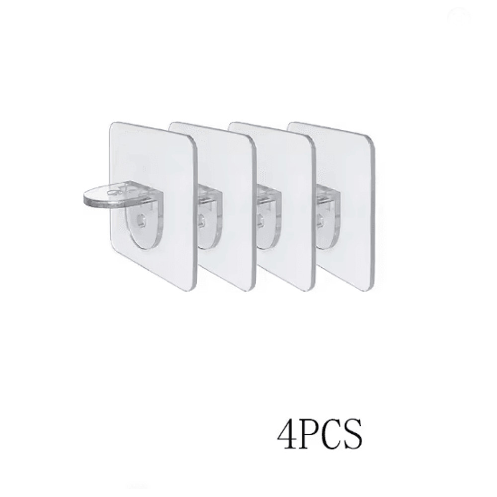 Clear NonMarking Wardrobe And Cabinet Divider Bracket Set 4 Or 10Piece 3