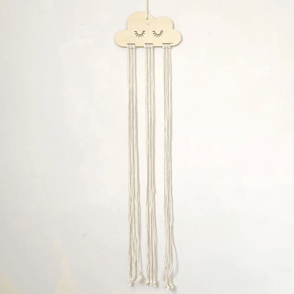 CloudShaped Solid Wood HairAccessory Jewelry Organizer 2