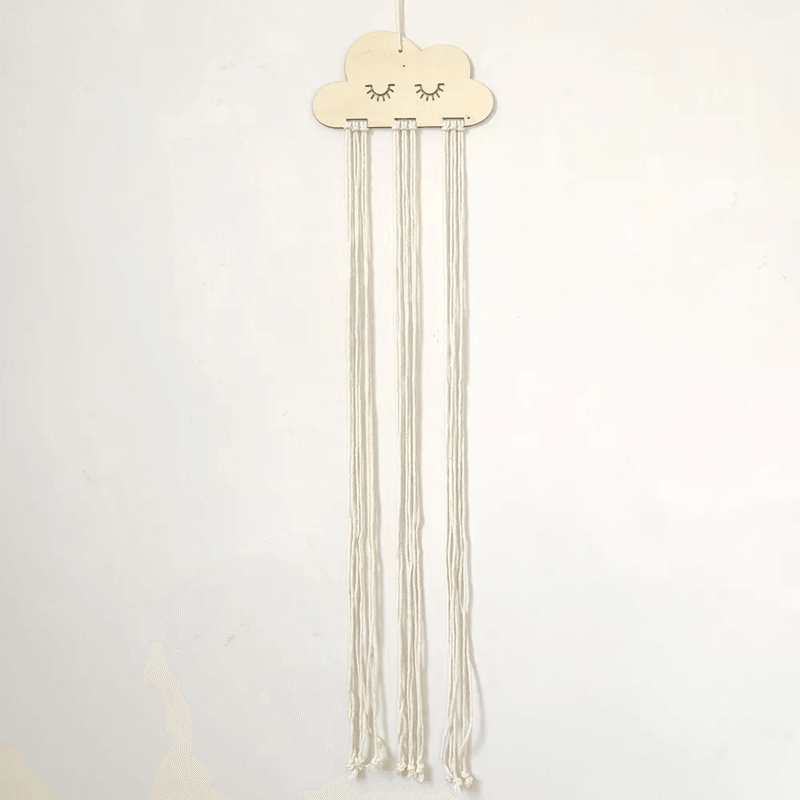 CloudShaped Solid Wood HairAccessory Jewelry Organizer 2