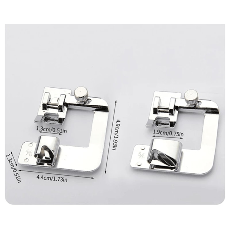 Precision Rolled Hem Presser Foot Set 9mm25mm For Sewing Machines 2