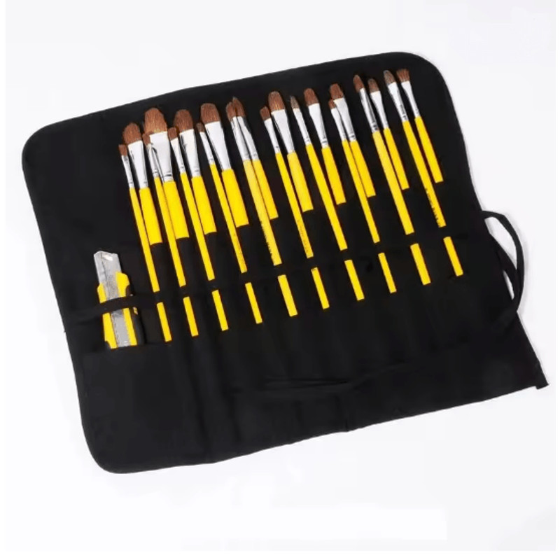 Artist 22Slot RollUp Brush Storage Bag For Watercolour Gouache And Calligraphy Brushes 4