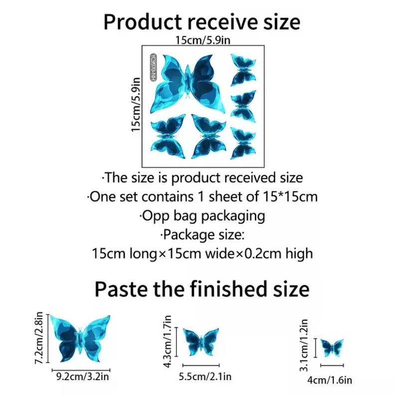 LumiWings Glow In The Dark Butterfly Wall Stickers 3