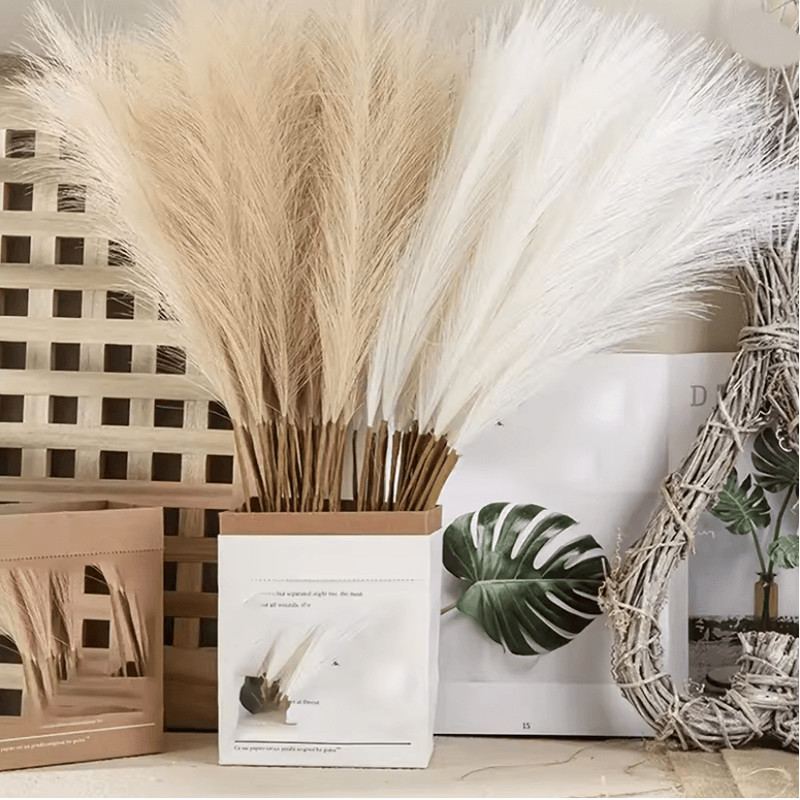 BloomAura Artificial Pampas Grass Set 3