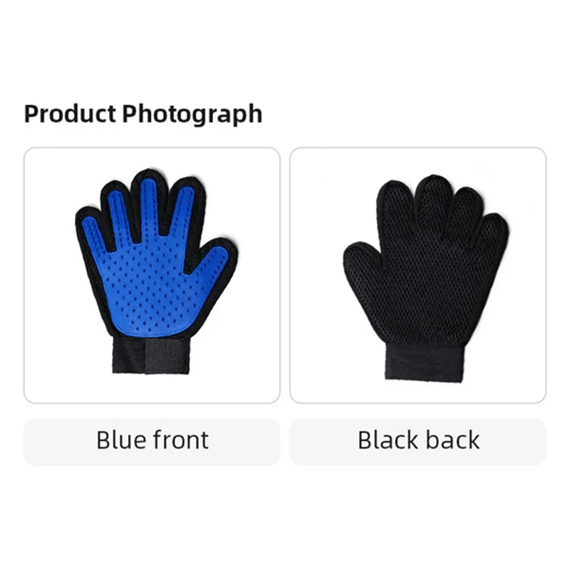 FurEase Pet Grooming Glove For Cats And Dogs  Gentle Silicone Hair Remover And Massaging Brush 2