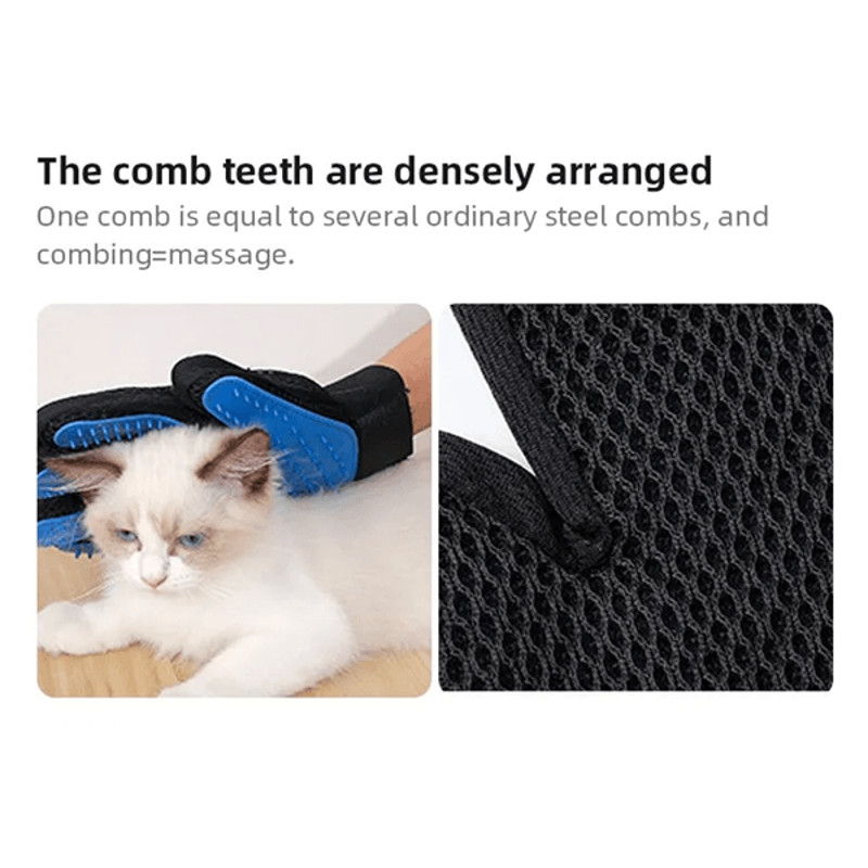 FurEase Pet Grooming Glove For Cats And Dogs  Gentle Silicone Hair Remover And Massaging Brush 0