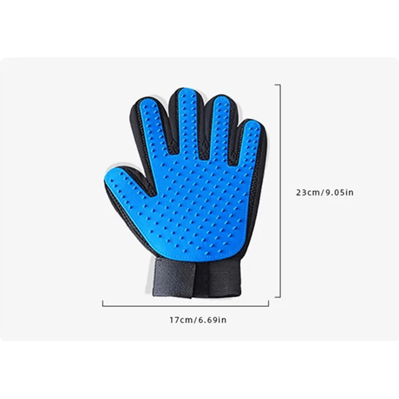 FurEase Pet Grooming Glove For Cats And Dogs  Gentle Silicone Hair Remover And Massaging Brush 3