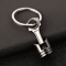 GearHead Engine Piston Metal Keychain Car Enthusiast Keyring Accessory 1