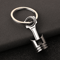 GearHead Engine Piston Metal Keychain Car Enthusiast Keyring Accessory 1