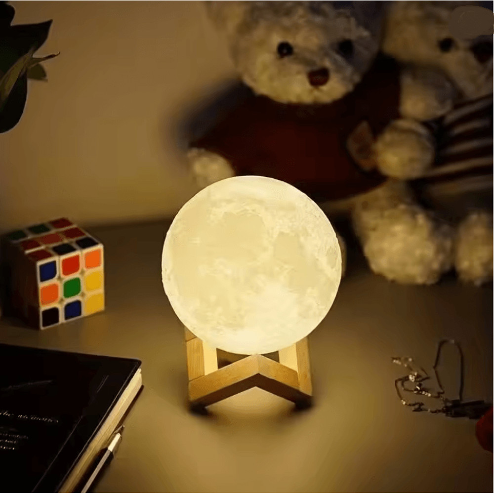LunaGlow LED Moon Night Light 0