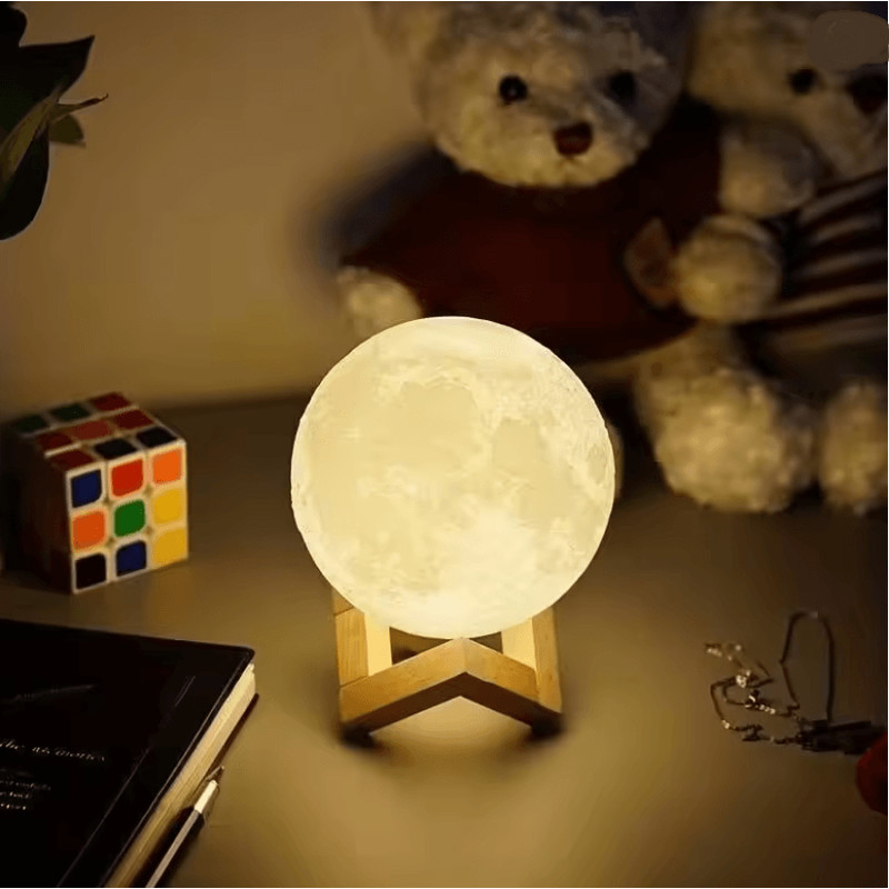 LunaGlow LED Moon Night Light 0