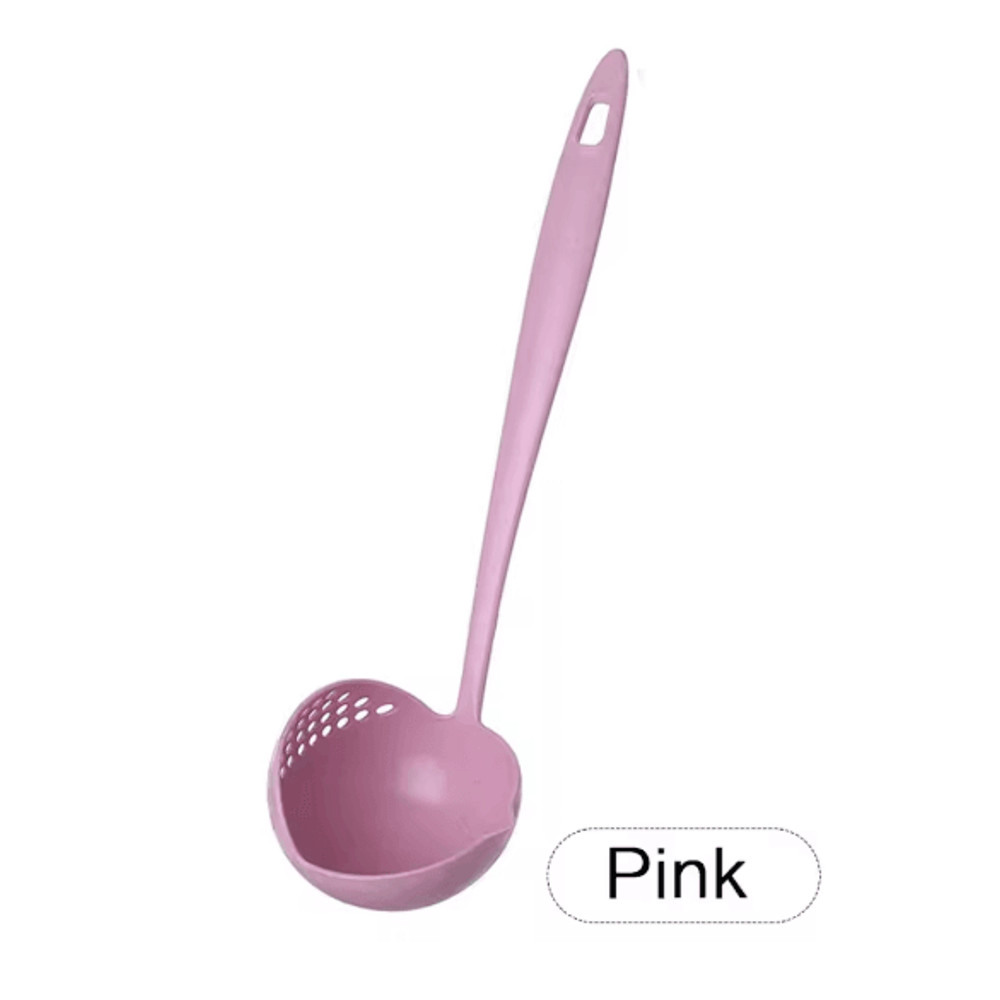 DualServe 2 In 1 Kitchen Colander Spoon  Long Handle Hot Pot Strainer And Serving Ladle 3