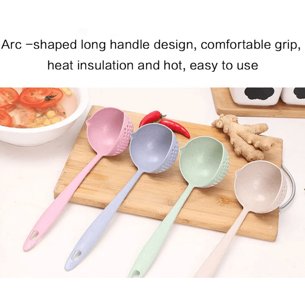 DualServe 2 In 1 Kitchen Colander Spoon  Long Handle Hot Pot Strainer And Serving Ladle 0