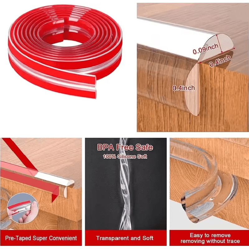 SafeEdge Silicone Table Edge Guard Baby Protection Strip 3