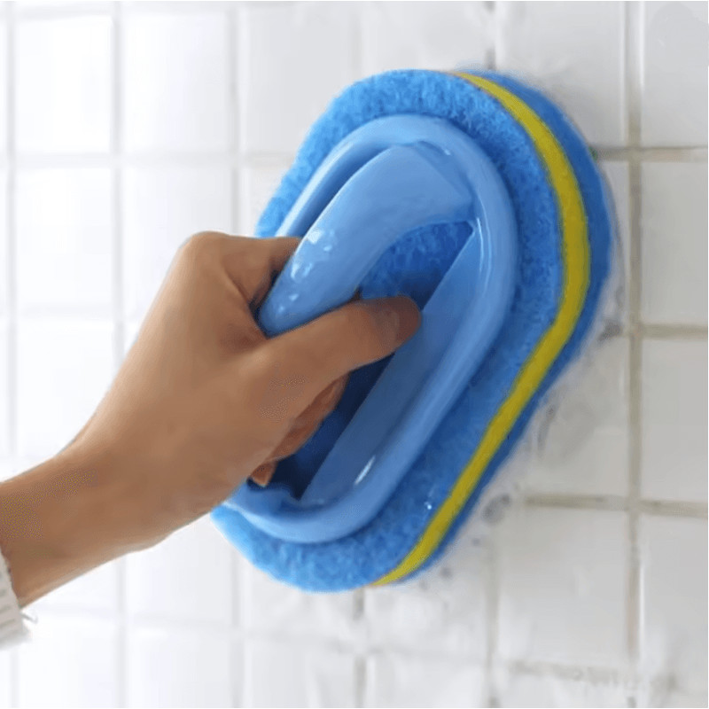 CleanEase Handle Scrub Brush With Thick Sponge 0