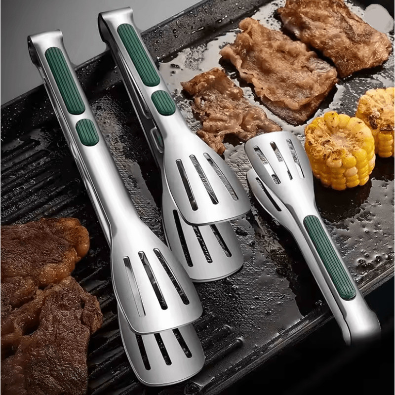 GripEase Stainless Steel Food Tongs 0