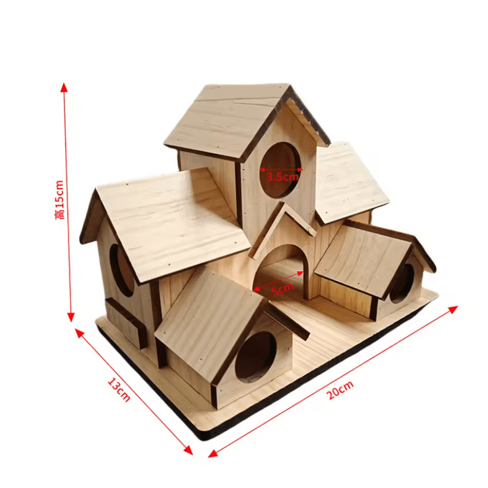 HavenCraft Handmade Wooden Bird House For Garden And Backyard 3