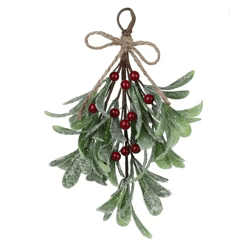 EverFrost Artificial Mistletoe Frosted Sprigs For Christmas Home Decoration 4