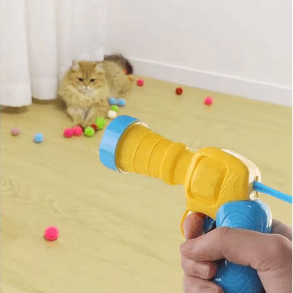 PawLaunch Interactive Cat Toy Shooting Ball Launcher For Play And Training 3