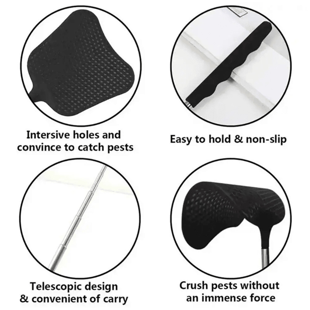 ExtendReach Telescopic Fly Swatter Retractable Manual Fly Killer With Long Handle 2