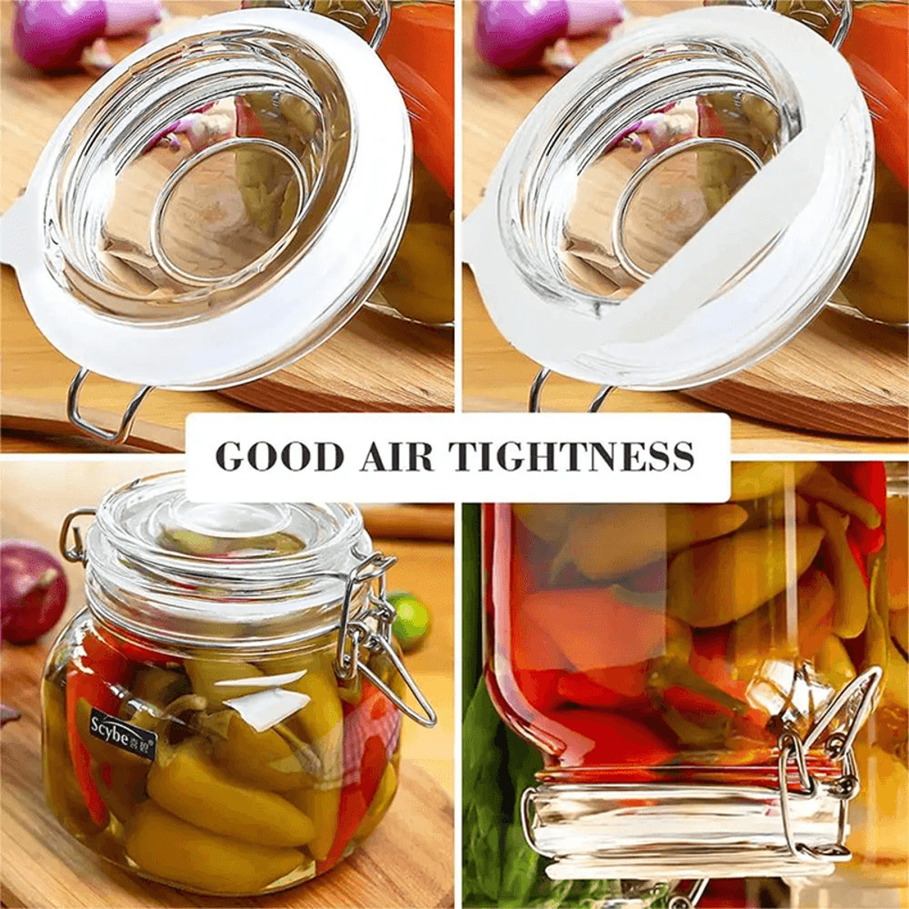 SealPro Silicone Jar Gasket Set Airtight Rubber Seals For Mason Jars Canning Storage 2