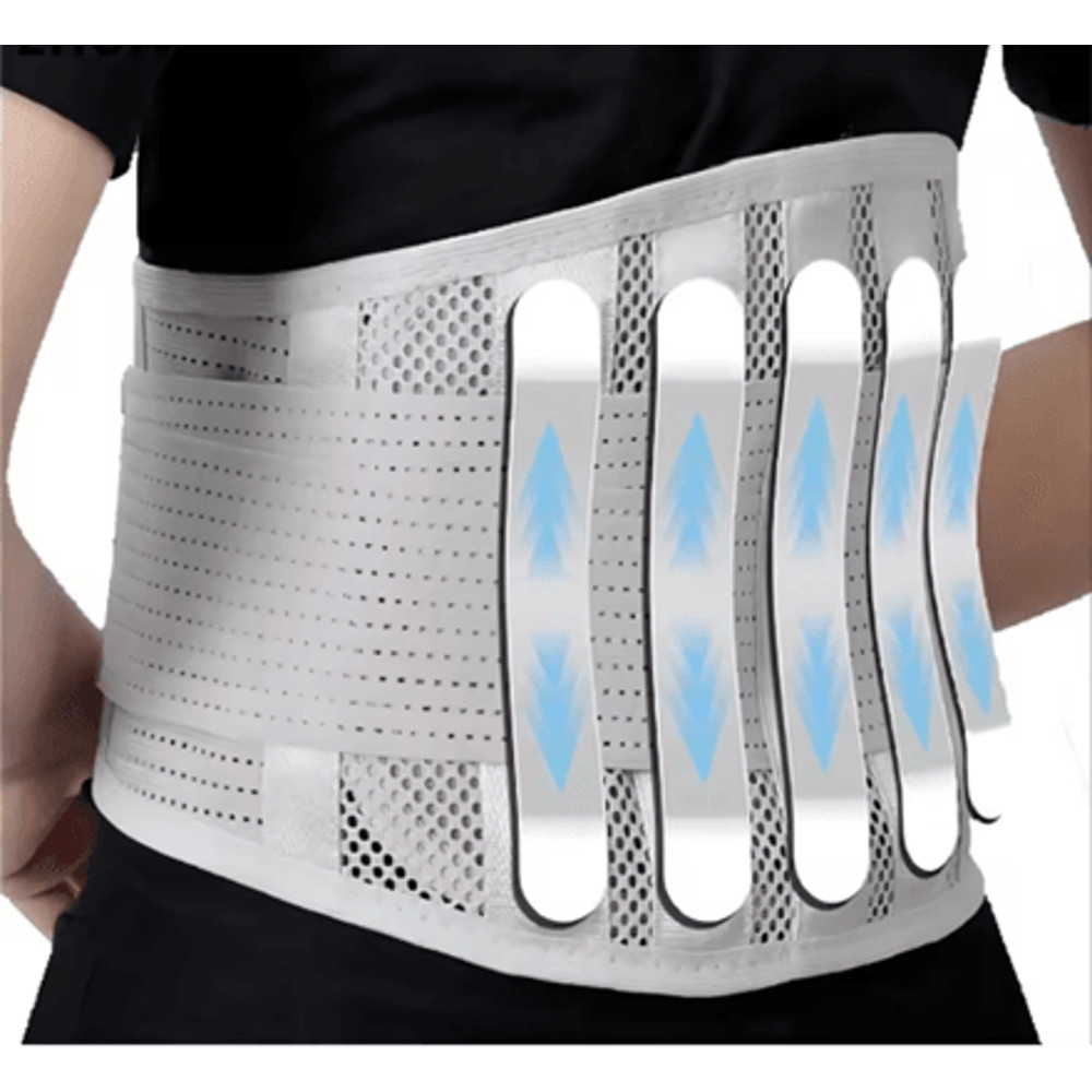 CoreAlign Lumbar Support Belt Breathable Back Brace With 5 Reinforced Plates For Spine And Posture 0