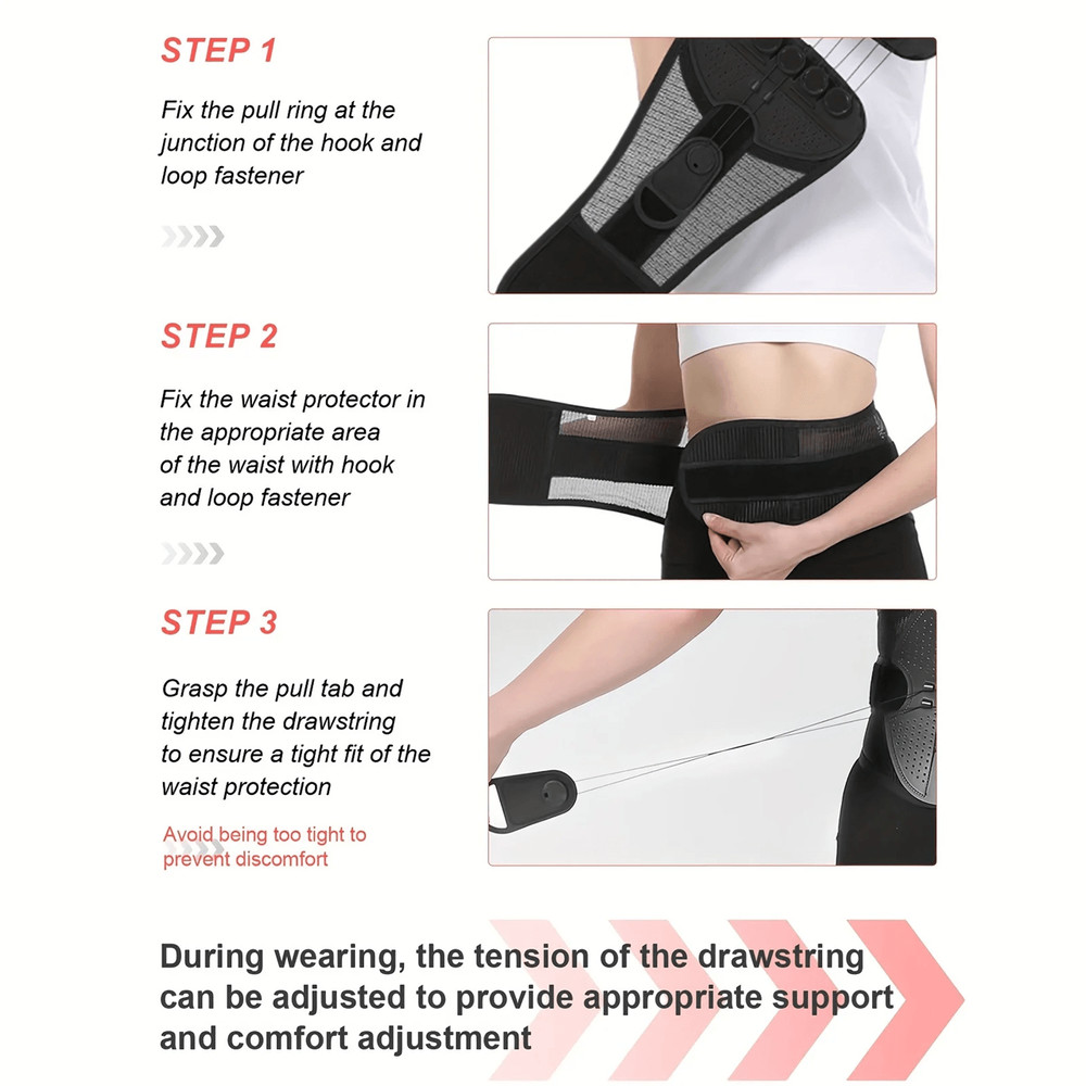 AirFlex Adjustable Sports Waist Support Belt Breathable Mesh Back Brace For Fitness Hiking Everyd 3