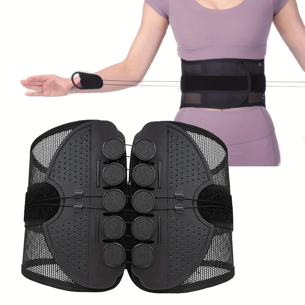 AirFlex Adjustable Sports Waist Support Belt Breathable Mesh Back Brace For Fitness Hiking Everyd 1