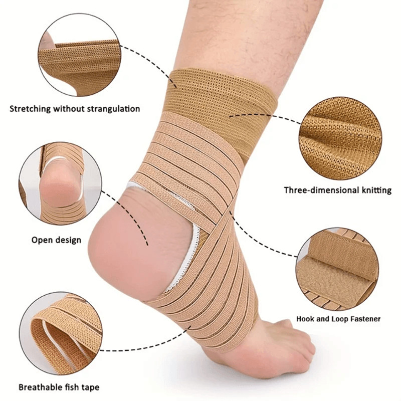 ProActive Adjustable Ankle Support Sleeves Breathable Compression Braces For Sports Running Every 3