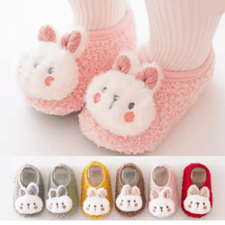 snugglebunny plush baby floor socks – soft non-slip toddler slippers for warmth and comfort