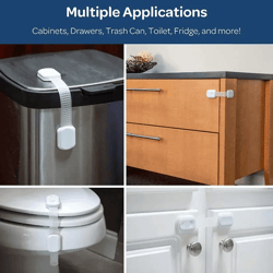 securelatch baby safety lock set – adhesive childproof cabinet and drawer locks