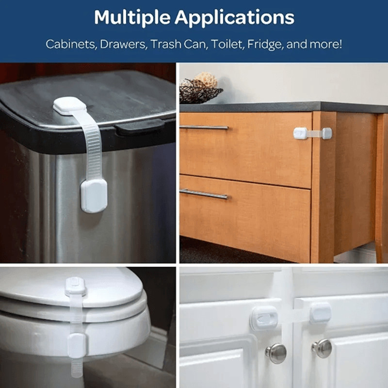 SecureLatch Baby Safety Lock Set Adhesive Childproof Cabinet And Drawer Locks 0