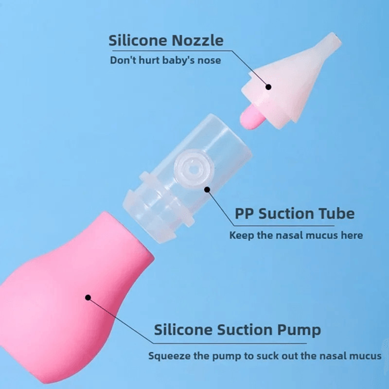 GentleBreathe Silicone Baby Nasal Aspirator Safe Infant Nose Cleaner And Congestion Relief Pump 1