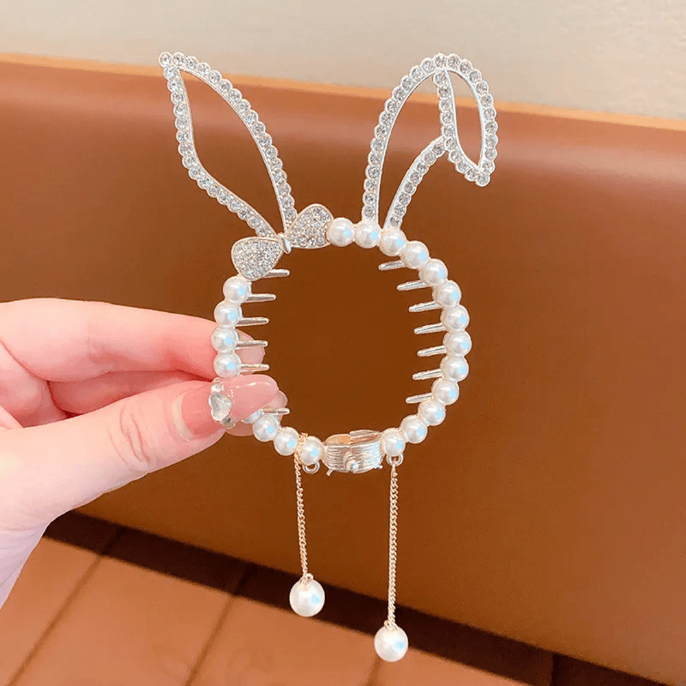 AngelGleam Tassel Hair Clip Elegant Wing And Pearl Hair Accessory For Girls And Women 5