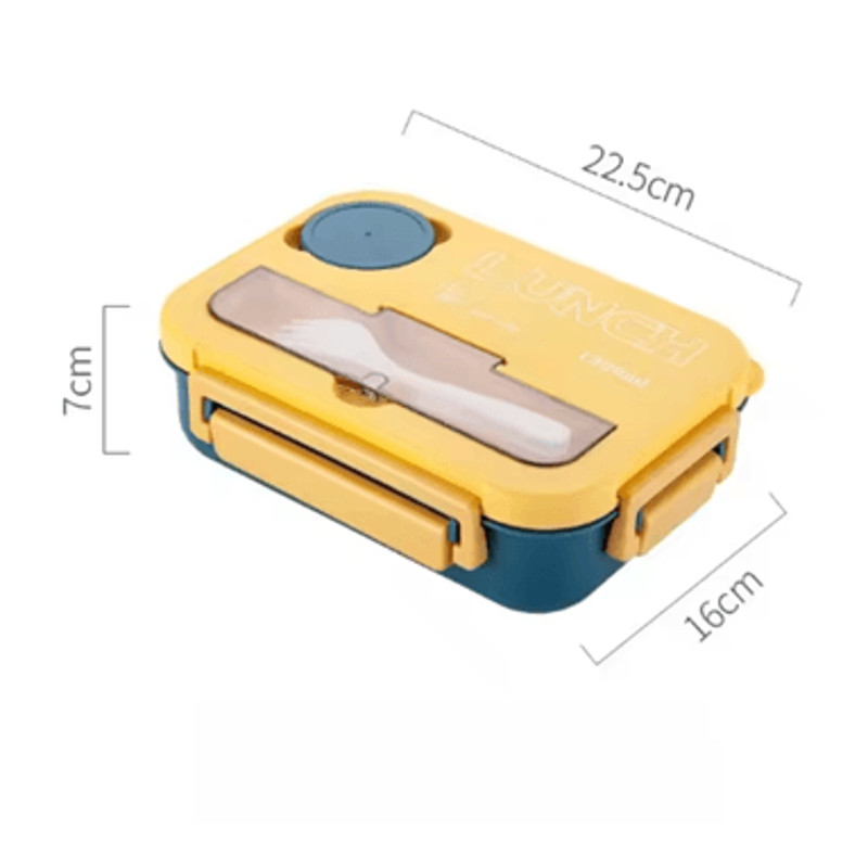 FreshPort 1300ML Bento Lunch Box With Fork And Spoon Leakproof Food Storage Container For Kids And 4