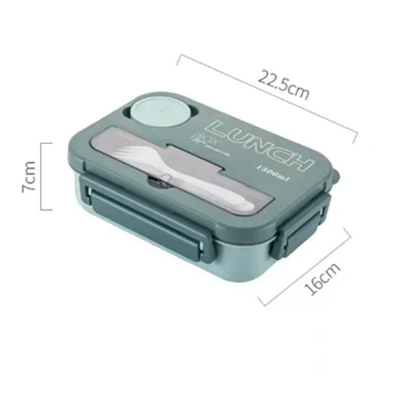 FreshPort 1300ML Bento Lunch Box With Fork And Spoon Leakproof Food Storage Container For Kids And 5