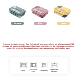 freshport 1300ml bento lunch box with fork and spoon – leakproof food storage container for kids and office