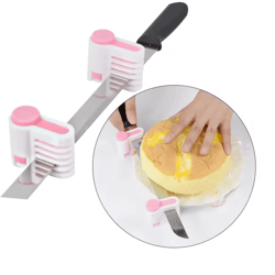 sliceperfect adjustable 5 layer cake slicer and bread cutting leveler set