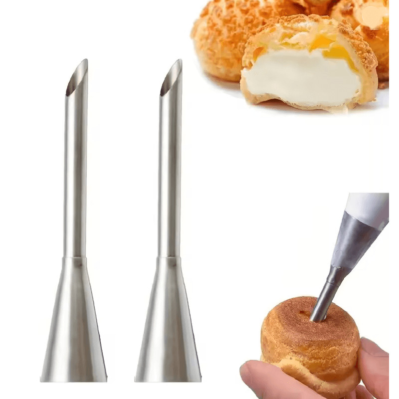 CremeCraft Stainless Steel Puff Nozzle Set For Cake And Pastry Decorating 4