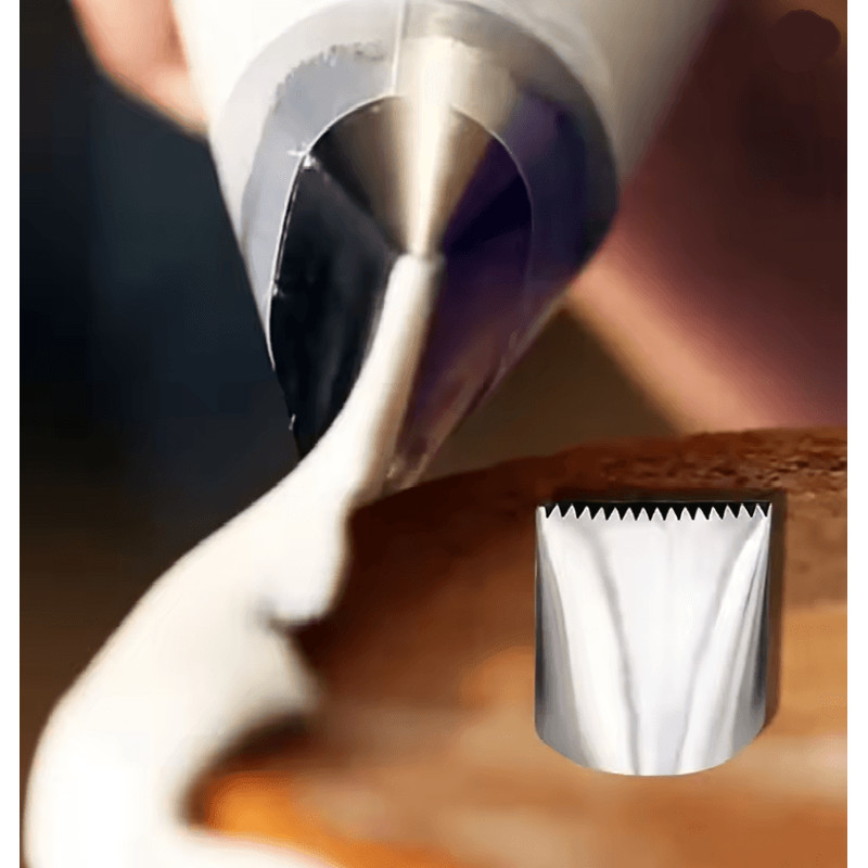 DecoTwist Double Sided Cream Nozzle Set For Professional Cake And Pastry Decorating 3