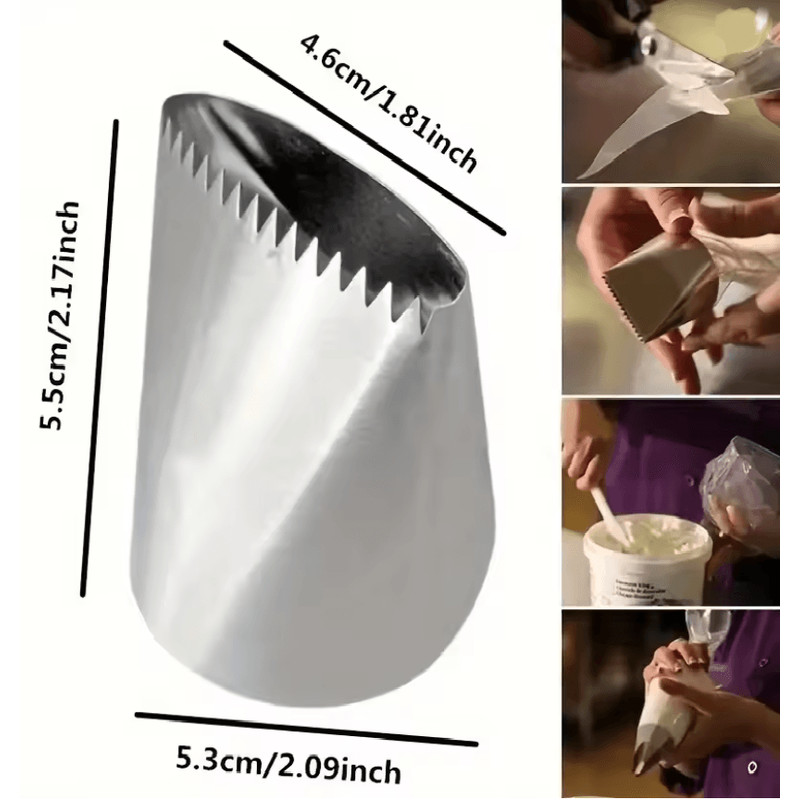 DecoTwist Double Sided Cream Nozzle Set For Professional Cake And Pastry Decorating 4