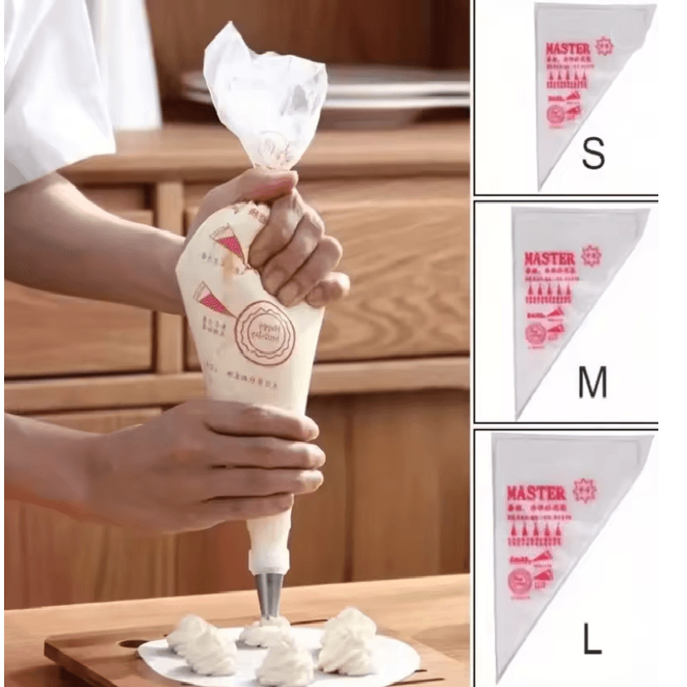 ProBake 100 Pack Thick Disposable Pastry Bags For Easy Cake And Icing Decoration 0