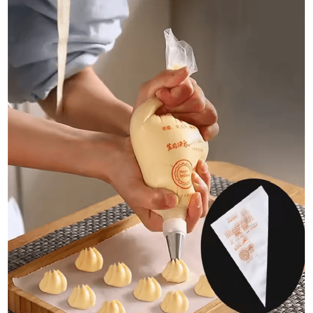 ProBake 100 Pack Thick Disposable Pastry Bags For Easy Cake And Icing Decoration 1